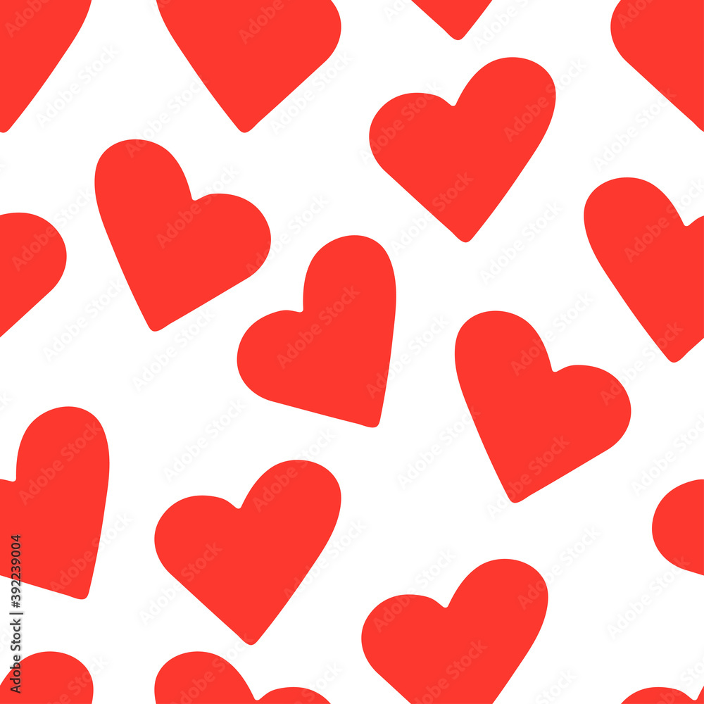 Seamless pattern. Passion hearts. Vector. Decor element. Suitable for wrapping paper, postcards, wallpapers or textiles.