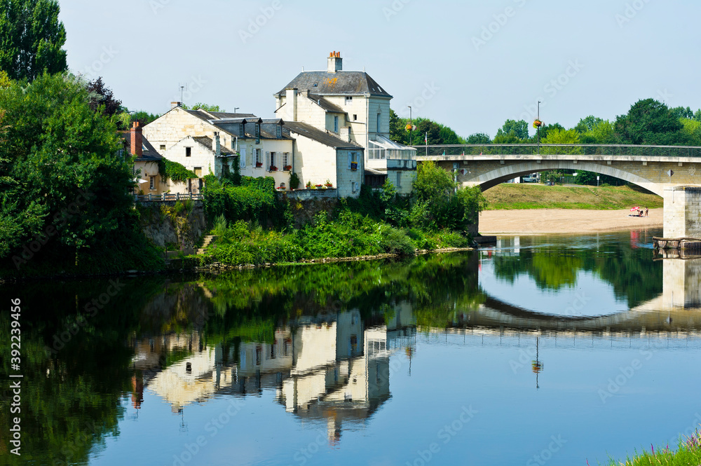 River Vienne, Chinon, Centre Val de Loire, Indre-et-Loire, France River Vienne, Chinon, Centre Val de Loire, Indre-et-Loire, France