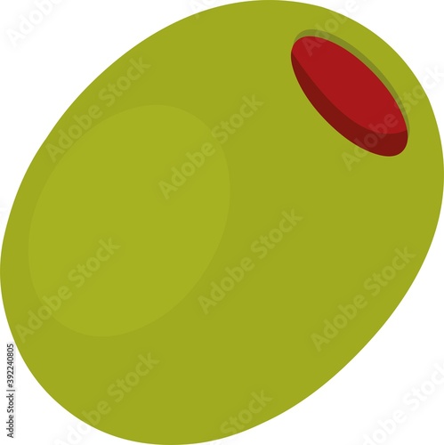Vector illustration of an olive emoticon