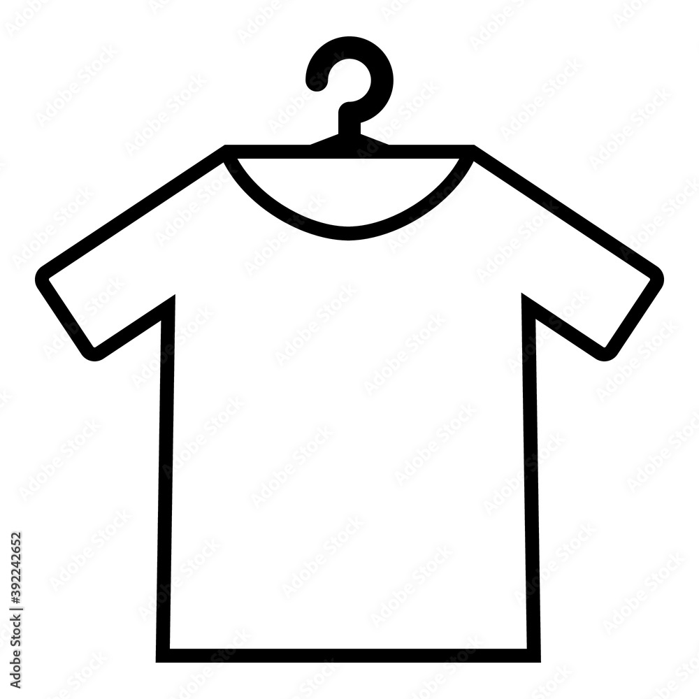 Clean clothe dress hanger icon. Simple line, outline illustration website or mobile application Clean clothe dress hanger icon. Simple line, outline illustration website or mobile application