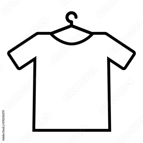 Clean clothe dress hanger icon. Simple line, outline illustration  website or mobile application
