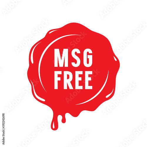 Wax seal msg free sign for your label and packaging