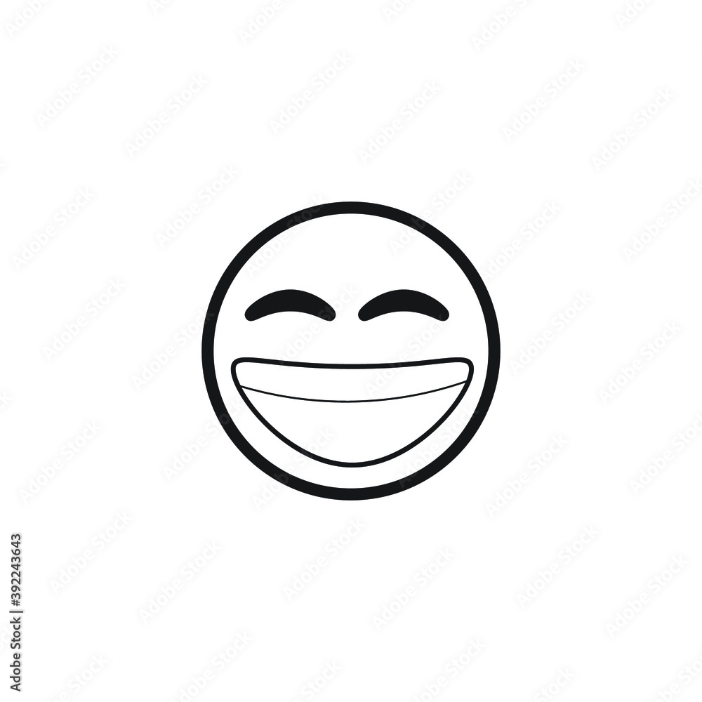 Icon vector graphic of emoticon, good for template