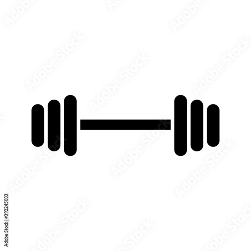 barbell icon vector illustration template on white backround