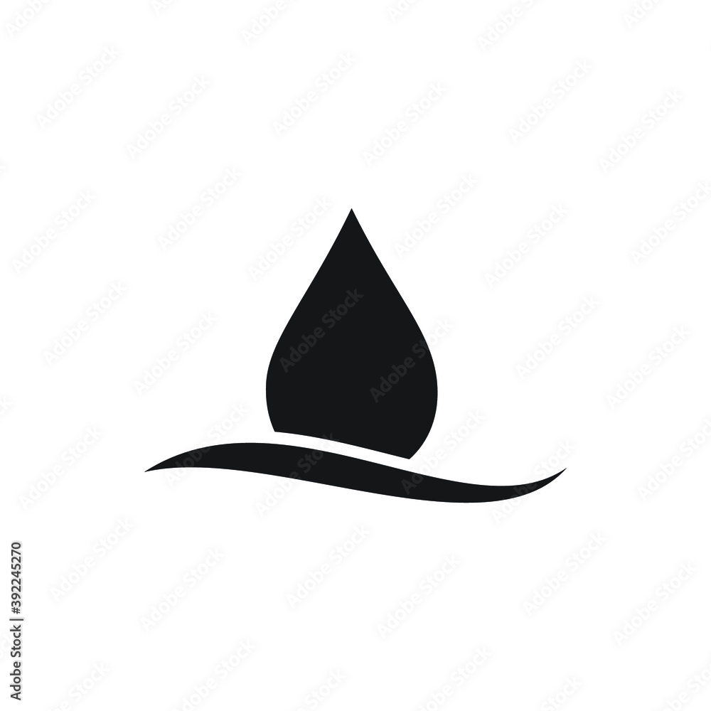 Icon vector graphic of water drop, good for template Icon vector graphic of water drop, good for template