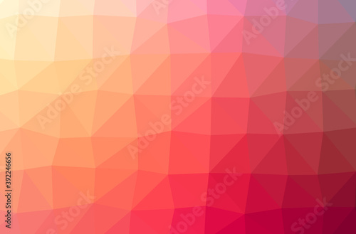 Illustration of abstract Red, Yellow horizontal low poly background. Beautiful polygon design pattern.