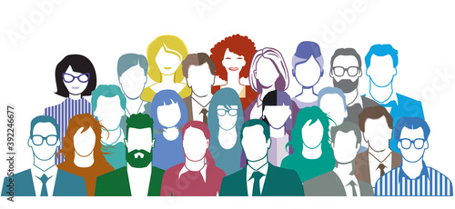 Gruppe von Personen Portrait, Team Gruppe - vector illustration	