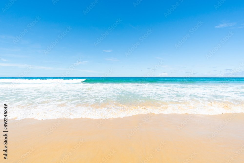 Aerial view beach sea in Phuket Thailand