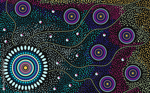 Dreaming art aboriginal background