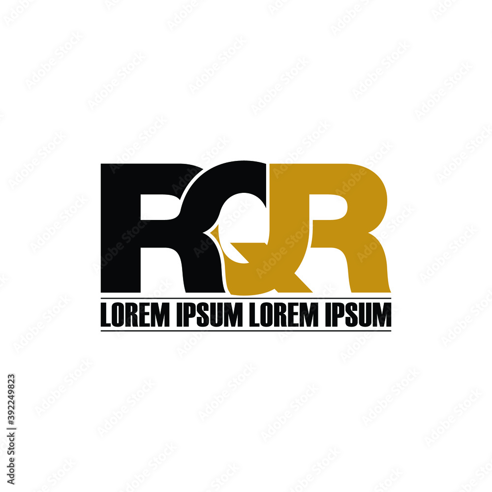 RQR letter monogram logo design vector