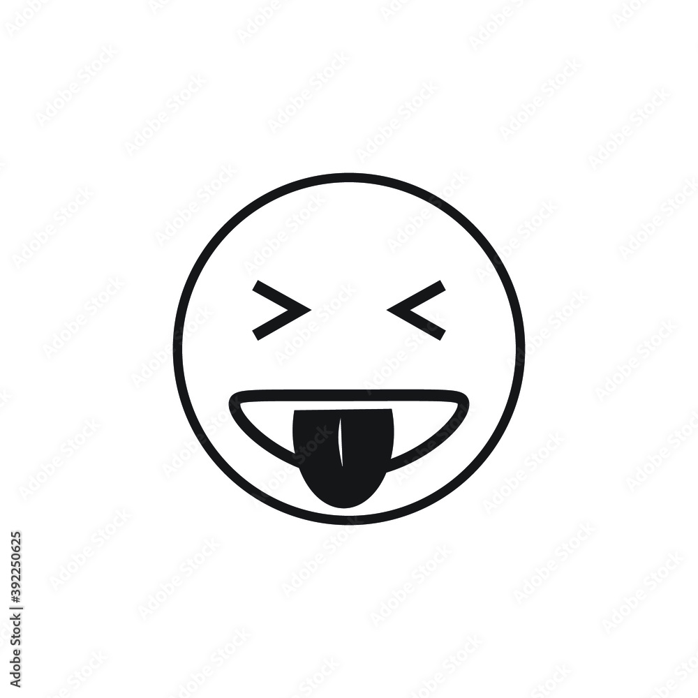 Icon vector graphic of emotcon line Icon vector graphic of emotcon line