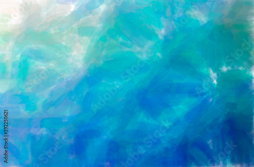 Abstract illustration of blue and green Watercolor background