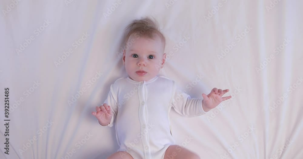 Playing with cute new born baby girl Playing with cute new born baby girl