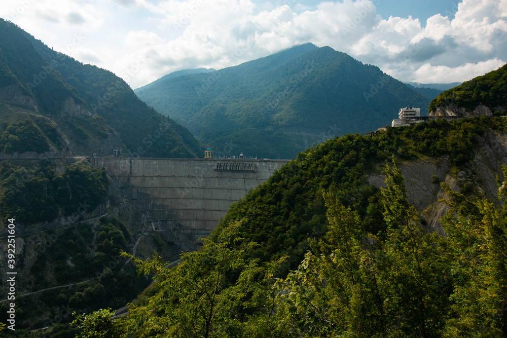 big dam in the mountains