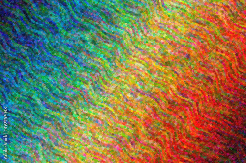 Orange, red and blue waves ...