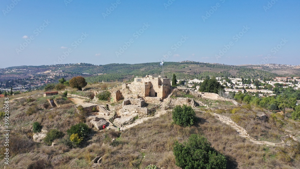 Castel National Park in Jerusalem, aerial view
Drone view, november 2020, Israel 