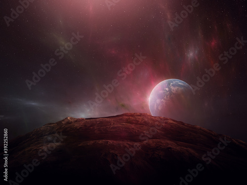 surreal space illustration,...