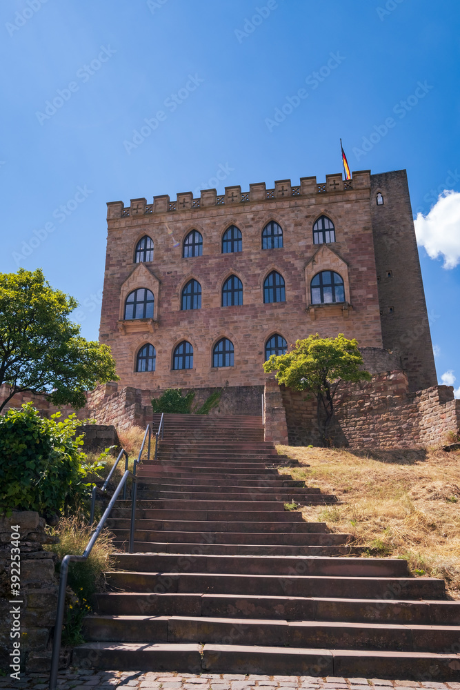 Obraz premium Stairs to Hambach Castle, the birthplace of democracy in Germany