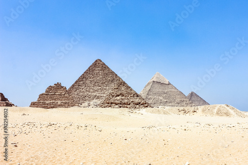 Egypt  Giza. Desert of ancient Cairo. Excursion.