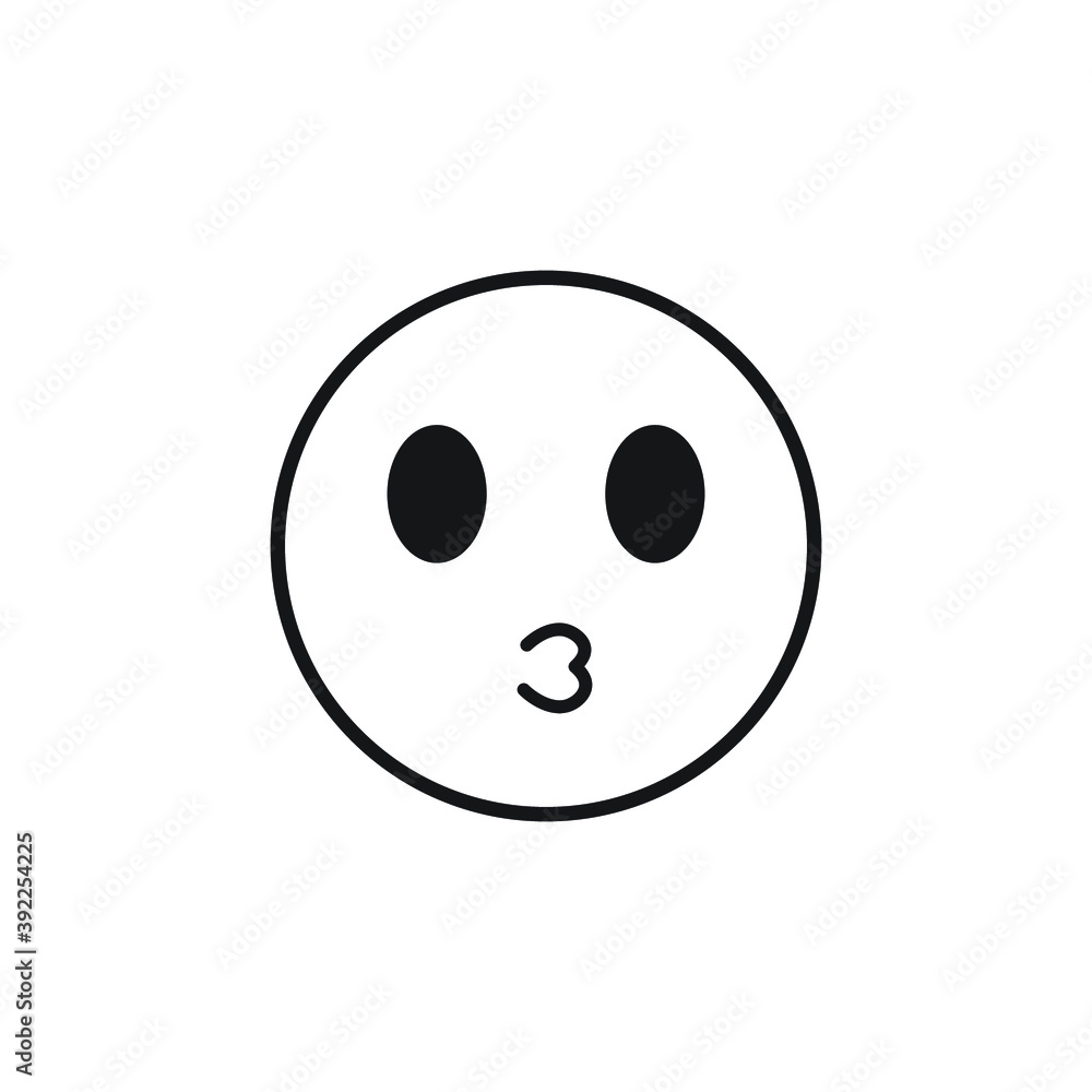 Icon vector graphic of emotcon line Icon vector graphic of emotcon line