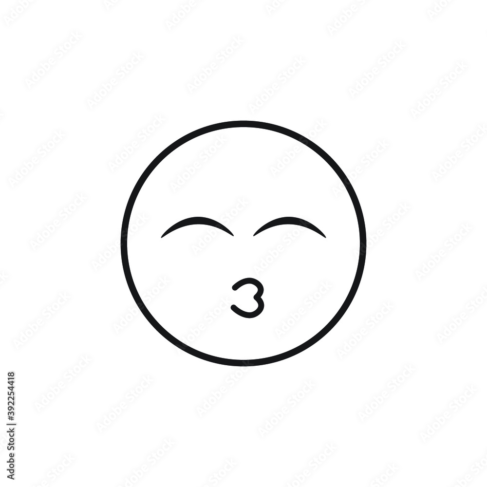 Fototapeta premium Icon vector graphic of emotcon line 