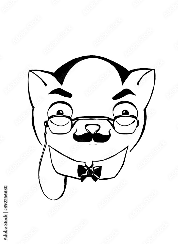 Cat-detective Poirot, a humorous print for t-shirt design. Cat-detective Poirot, a humorous print for t-shirt design.