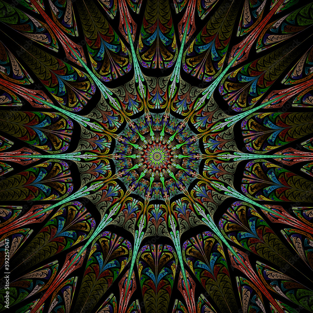3d effect - abstract mandala style graphic