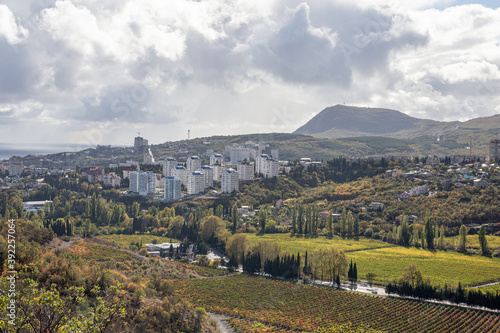 view of the mountains