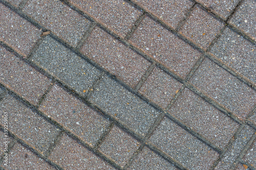 Angle view of paving bricks