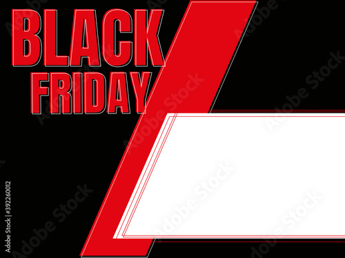 Black Friday sale banner with place to write. 