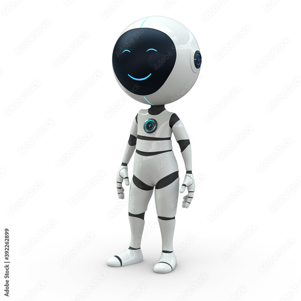 Fototapeta premium Roboboy relaxed 3D Illustration