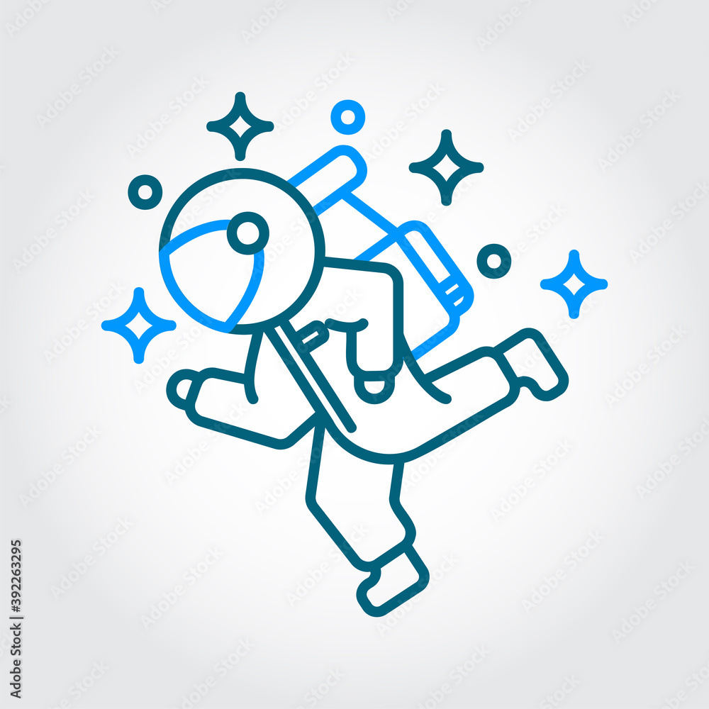 Flat Design astronaut Vector Premium EPS10 Flat Design astronaut Vector Premium EPS10