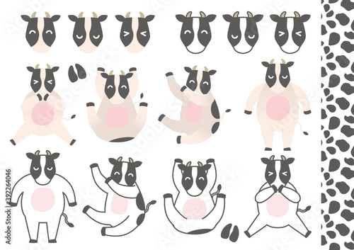 牛　イラスト　かわいい