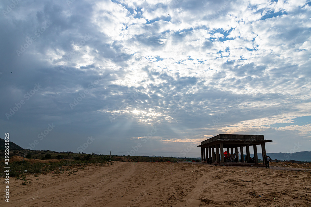 old building and beautiful dramatic sky at pushkar camel festival. old building and beautiful dramatic sky at pushkar camel festival.