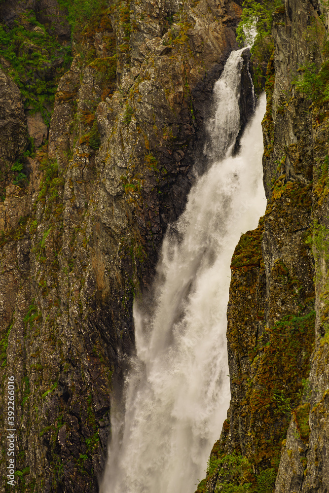 Obraz premium Voringsfossen waterfall, Mabodalen canyon Norway