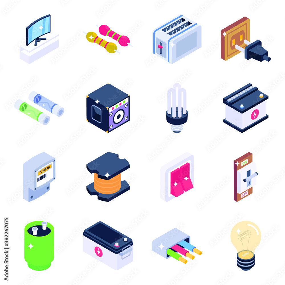 Pack of Electronics Equipment Isometric Icons
Pack of Electronics Equipment Isometric Icons