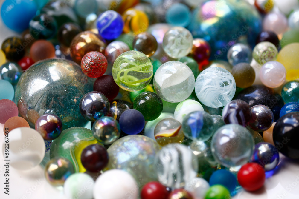 Coloured glass marbles Coloured glass marbles