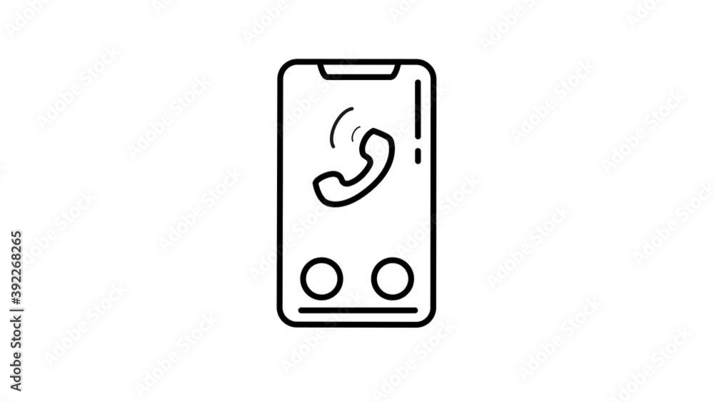 Smartphone Talk line icon on the Alpha Channel Smartphone Talk line icon on the Alpha Channel