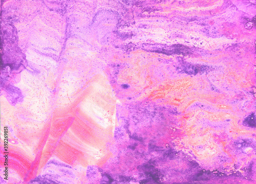 Abstract purple, pink and orange background, hand drawn oil paint texture