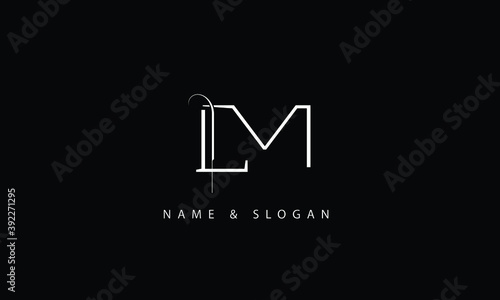 ML, LM, M, L abstract letters logo monogram