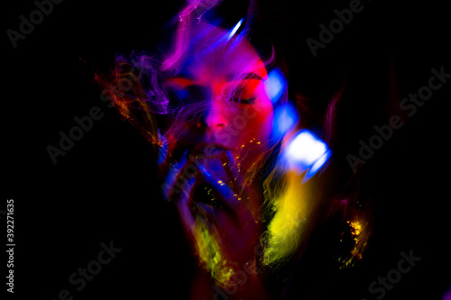 light painting portrait  new art direction  long exposure   light drawing at long exposure