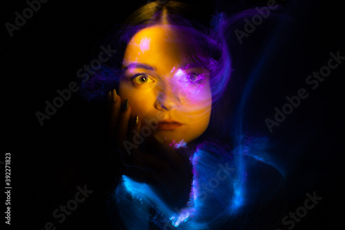 light painting portrait  new art direction  long exposure   light drawing at long exposure