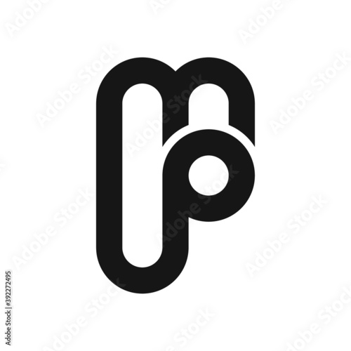 Initial letter mp or pm logo vector design templates