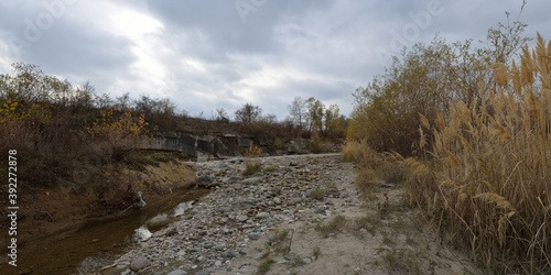 Source of the Nalchik river, beautiful panorama.