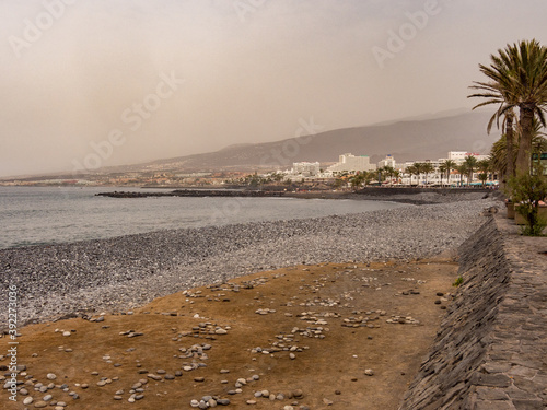 View of the centre of Las Americas from further along the coast, Las Americas, Teneriffe, spain photo