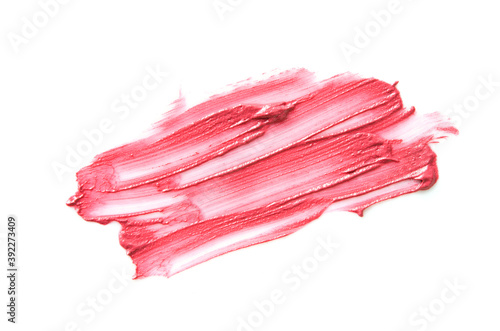 Lipstick stroke isolated on white background. The concept of fashion and beauty industry.- Image