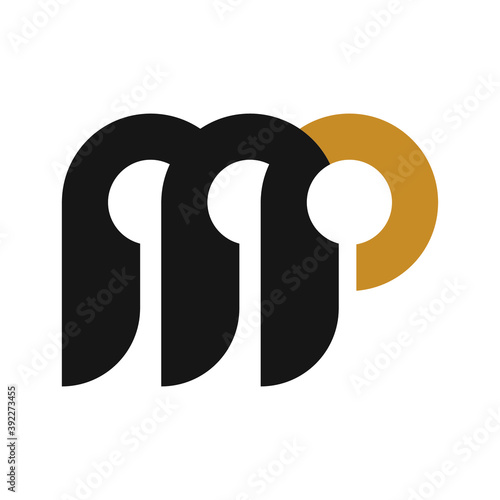 Initial letter mp logo or pm logo vector design templates