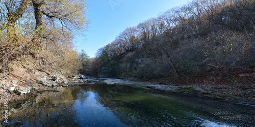 Source of the Nalchik river  beautiful panorama.