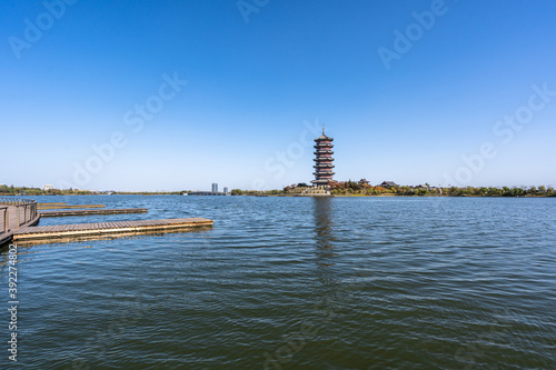 wanfo pagoda in qingdao photo