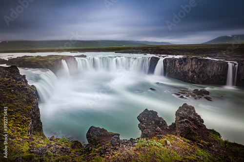 Long Exposure Image Of The Mighty Godafoss Waterfall In Iceland © Hugh